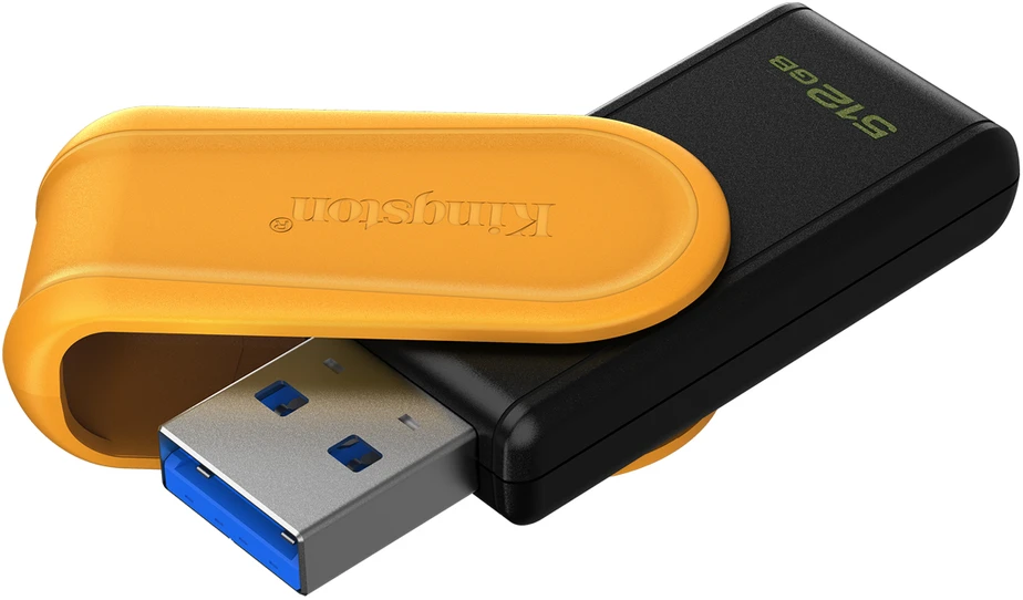 Kingston 512GB Portable USB 3.2 Gen 1 DataTraveler Exodia S (Juodas/Geltona)