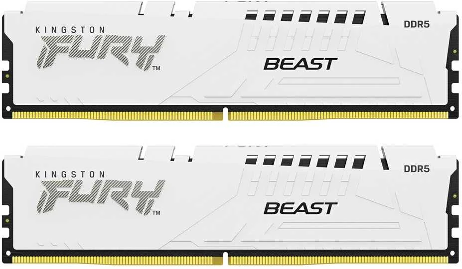 RAM Kingston KF560C30BWEK2-32 32GB 6000MT/s DDR5 CL30 DIMM (Kit of 2) FURY Beast Baltas EXPO | Kingstonas