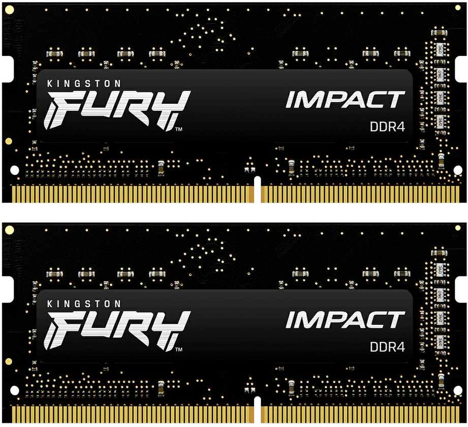 Nešiojamo kompiuterio atmintis HyperX Kingstonas | Fury Impact | 2x8 GB | SODIMM | 3200 MHz | Užrašų knygelė | Registracijos Nr. | ECC Nr