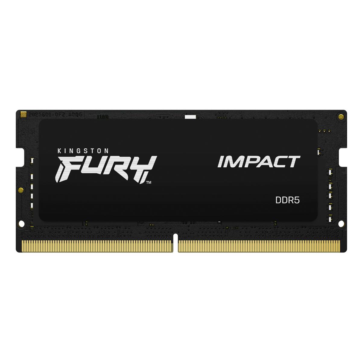 RAM „Kingston KF548S38IBK2-16“ 16 GB 4800 MHz DDR5 CL38 SODIMM (2 vnt. rinkinys) „FURY Impact“ | „Kingston“