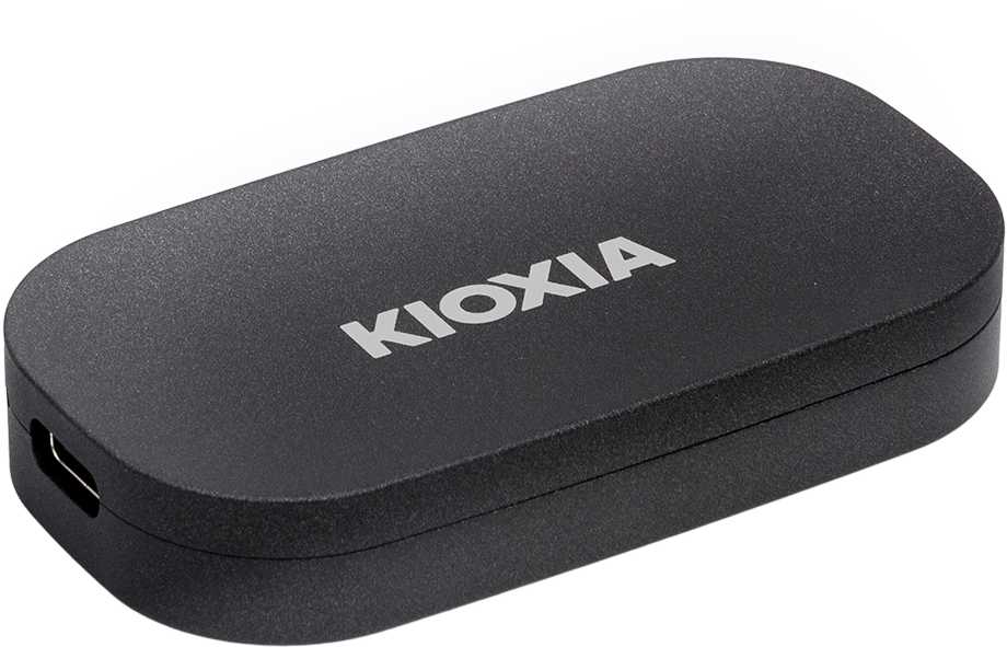 Kietasis diskas Kioxia Exceria Plus G2 Portable 1 TB, Externe SSD - juodas, USB-C 3.2 Gen 2 (10 Gbit/s)