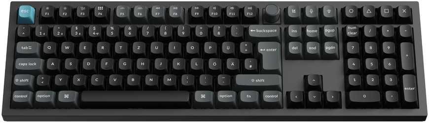 Keychron Q6 Ultra 8K, Gaming-klaviatūra - juodas, DE-išdėstymas, Keychron Silk POM Raudona, Hot-Swap, Aluminiumrahmen, RGB