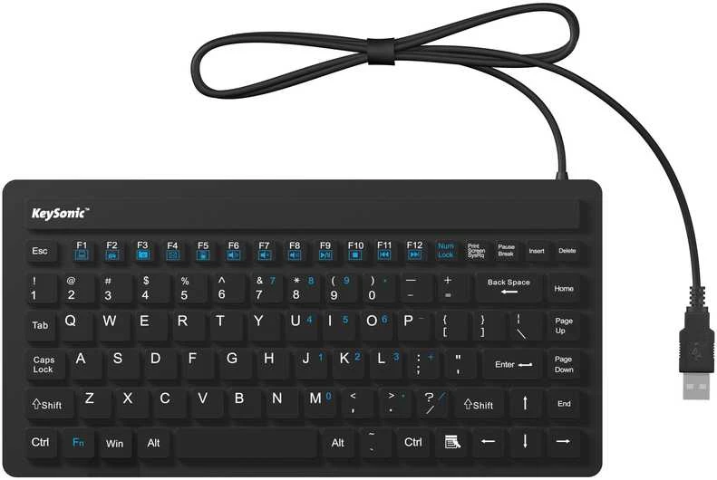 RaidSonic KeySonic KSK-3230IN (DE) klaviatūra Universalus USB QWERTZ German Juodas