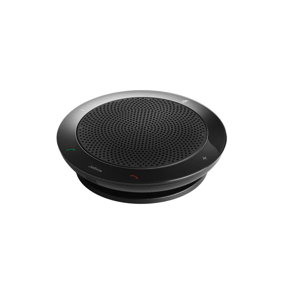 JABRA SPEAK 410 MS garsiakalbis, skirtas UC USB konferencijos sprendimui 360 laipsnių mikrofono prijungimas ir atkūrimas nutildymo ir garsumo mygtukas