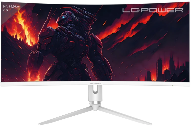 LC-Power 86,36 cm (34 colių) LC-M34-Q-C-PRO DP+HDMI+USB-A/-C+RJ45 monitorius