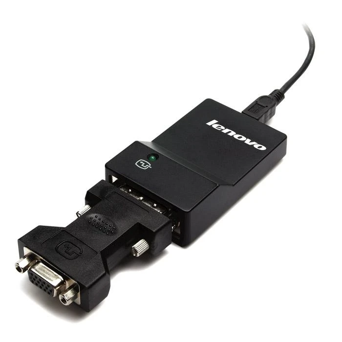 Lenovo USB 3.0 - DVI/VGA USB A DVI/VGA Juoda