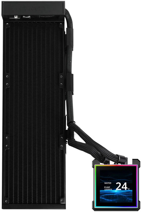 Lian Li HydroShift II LCD-S 360N AiO Vanduo Cooling, RGB, LCD ekranas – be ventiliatorių, 360 mm, juodas