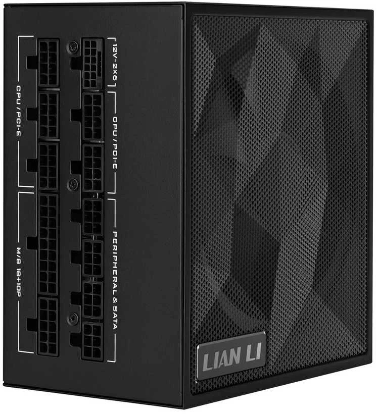 „Lian Li SX“ serijos „80 PLUS Platinum“ maitinimo šaltinis, pilnai modulinis, PCIe 5.1, ATX 3.1 × 1000 vatų, juodas