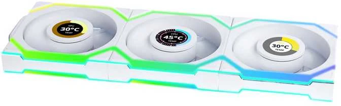 Lian Li UNI FAN SL LCD ventiliatorių blokas su temperatūros rodiniais