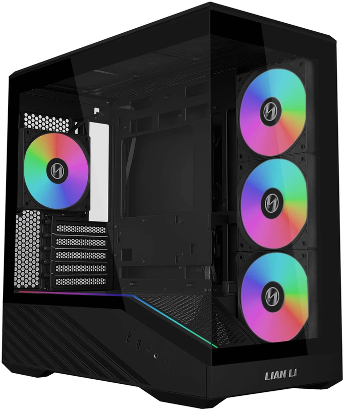 Lian Li VECTOR V100 MINI kompiuterio korpusas, Micro-ATX, grūdintas stiklas – Juodas