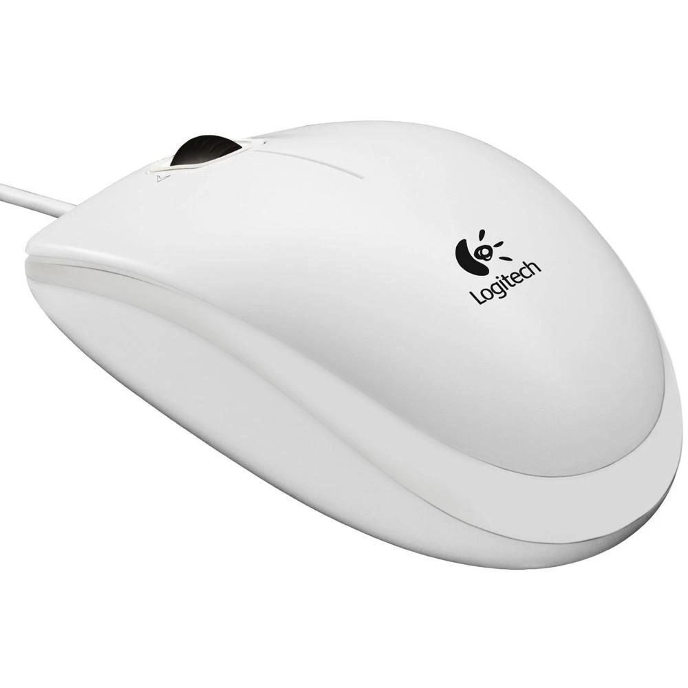 Pelė LOGITECH B100, USB, balta sp.