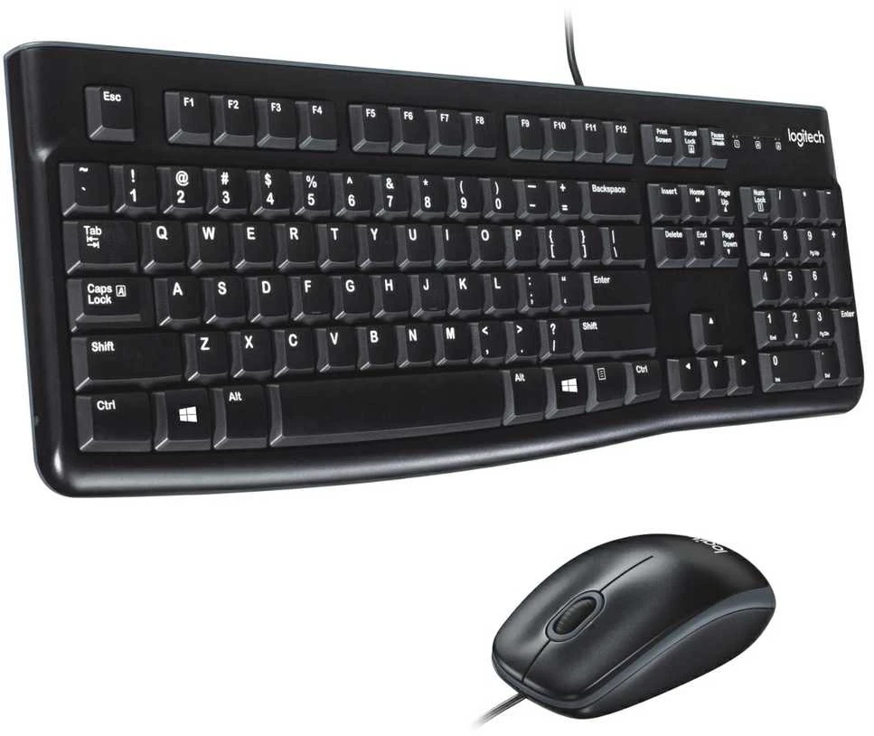 Laidinis klaviatūros ir pelės komplektas Logitech MK120, International išdėstymas