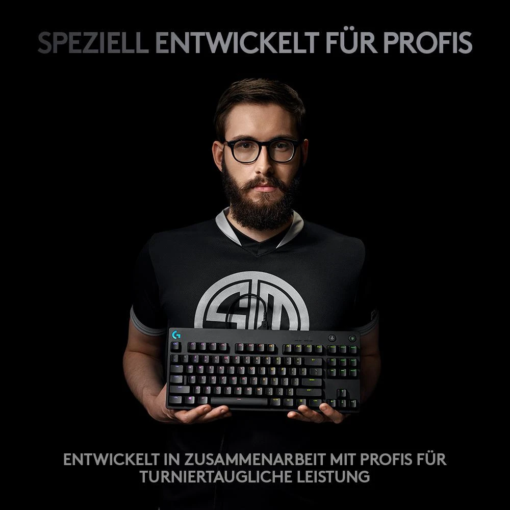 Mechaninė Žaidimų Klaviatūra Logitech G Pro, GX Blue Clicky Switches, DE išdėstymas