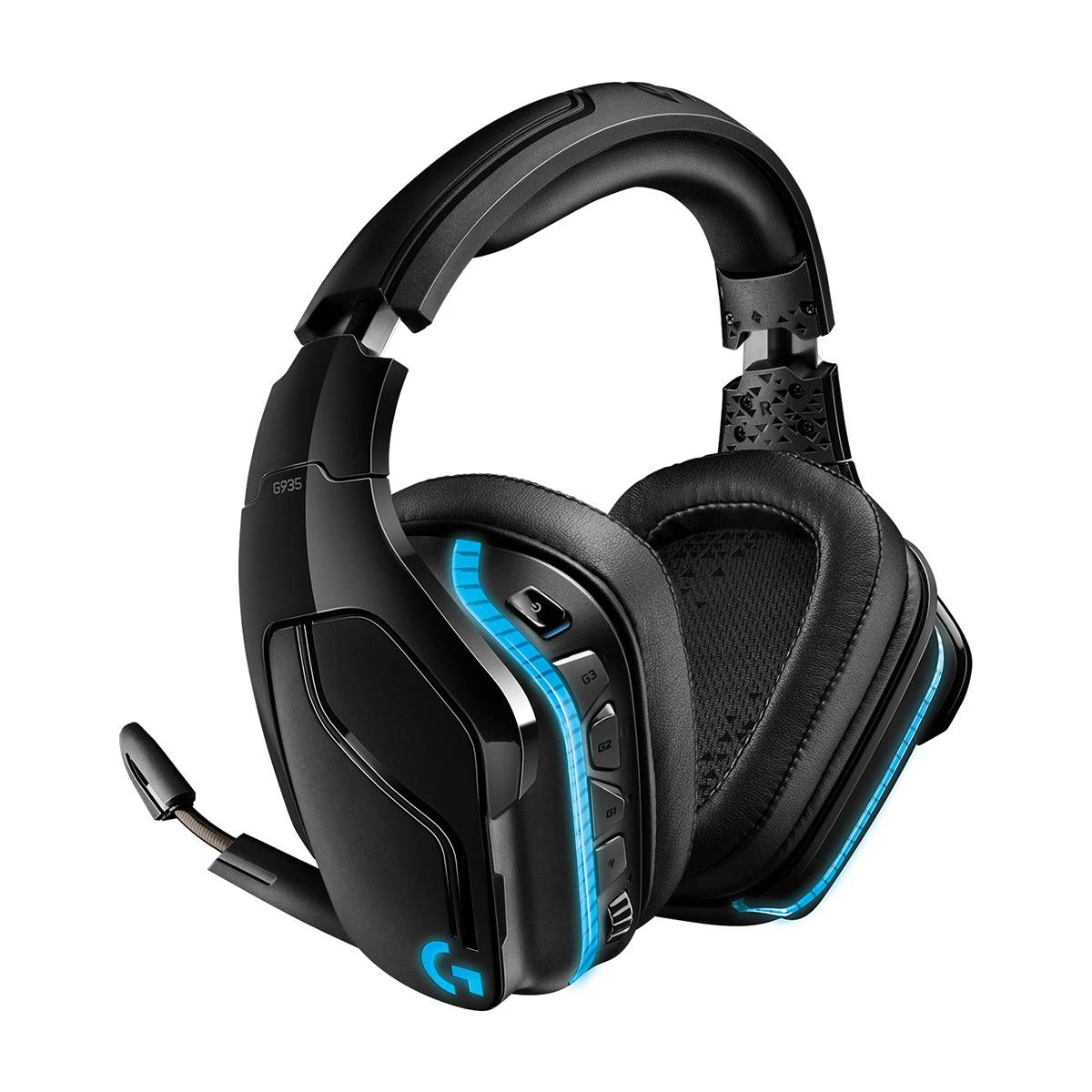 Belaidės Žaidimų ausinės Logitech G935, LIGHTSYNC RGB, PRO-G 50mm, DTS X  2.0, juodos | Varle.lt