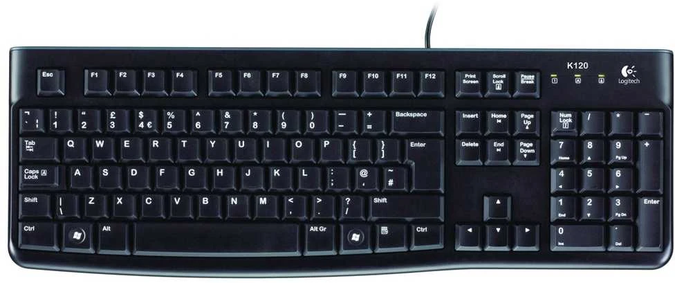 Logitech klaviatūra K120 su laidu, US/INT išdėstymas