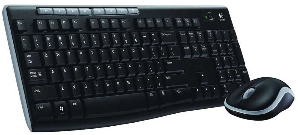 Belaidis klaviatūros ir pelės rinkinys Logitech MK270, QWERTY išdėstymas
