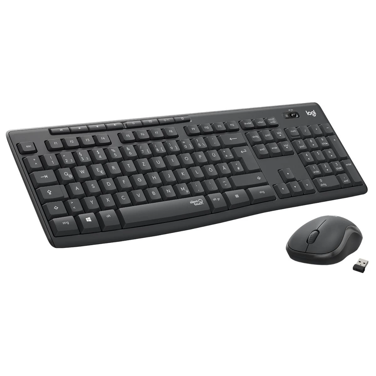 Tyli belaidė Klaviatūra su pele Logitech MK295, DE išdėstymas