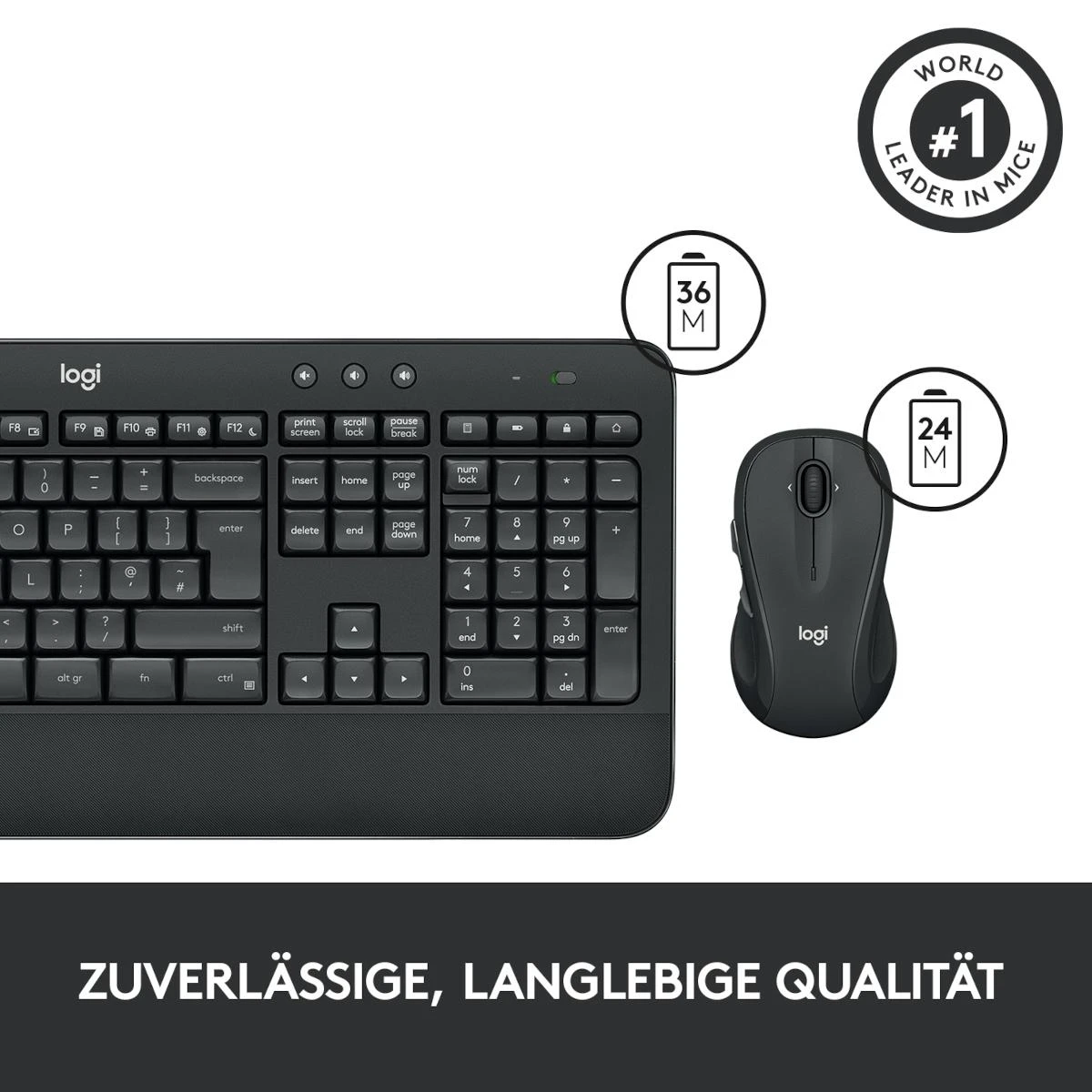 Pažangi klaviatūra su pele Logitech MK545 Advanced, DE išdėstymas