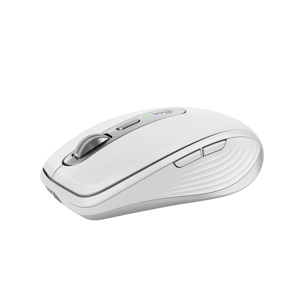 Belaidė pelė Logitech MX Anywhere 3S - RF belaidė + Bluetooth, lazerinis, 8000 DPI, Pale Pilkas (Baltas)