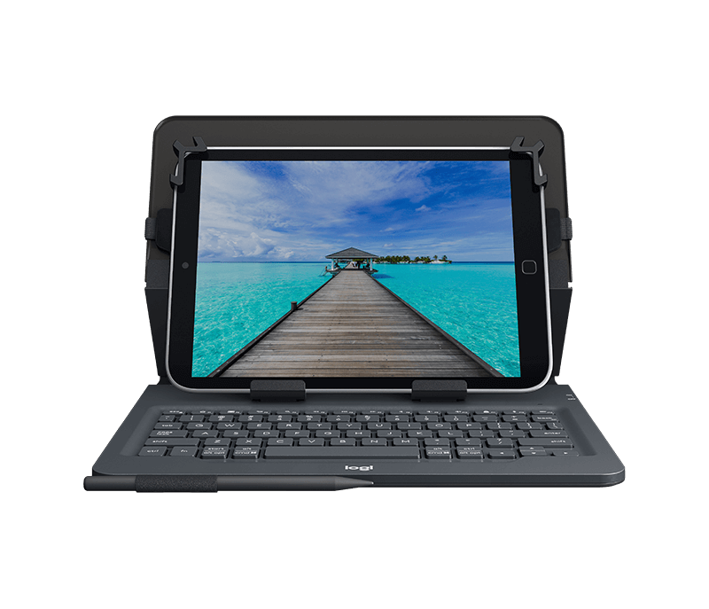Logitech Dėklas 9-10 col. planšetei Universal Folio (juodas) su klaviatūra