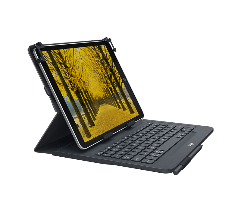 Logitech Dėklas 9-10 col. planšetei Universal Folio (juodas) su klaviatūra