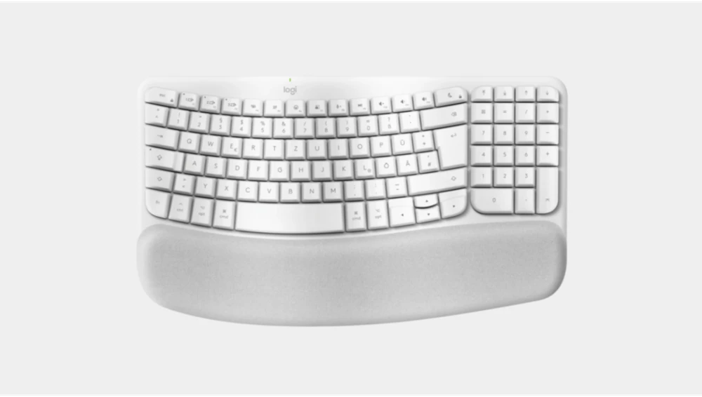 Klaviatūra Logitech WAVE KEYS FOR MAC belaidė ERGO - KEYB-OFFWHITE-DEU-CENTRAL-419