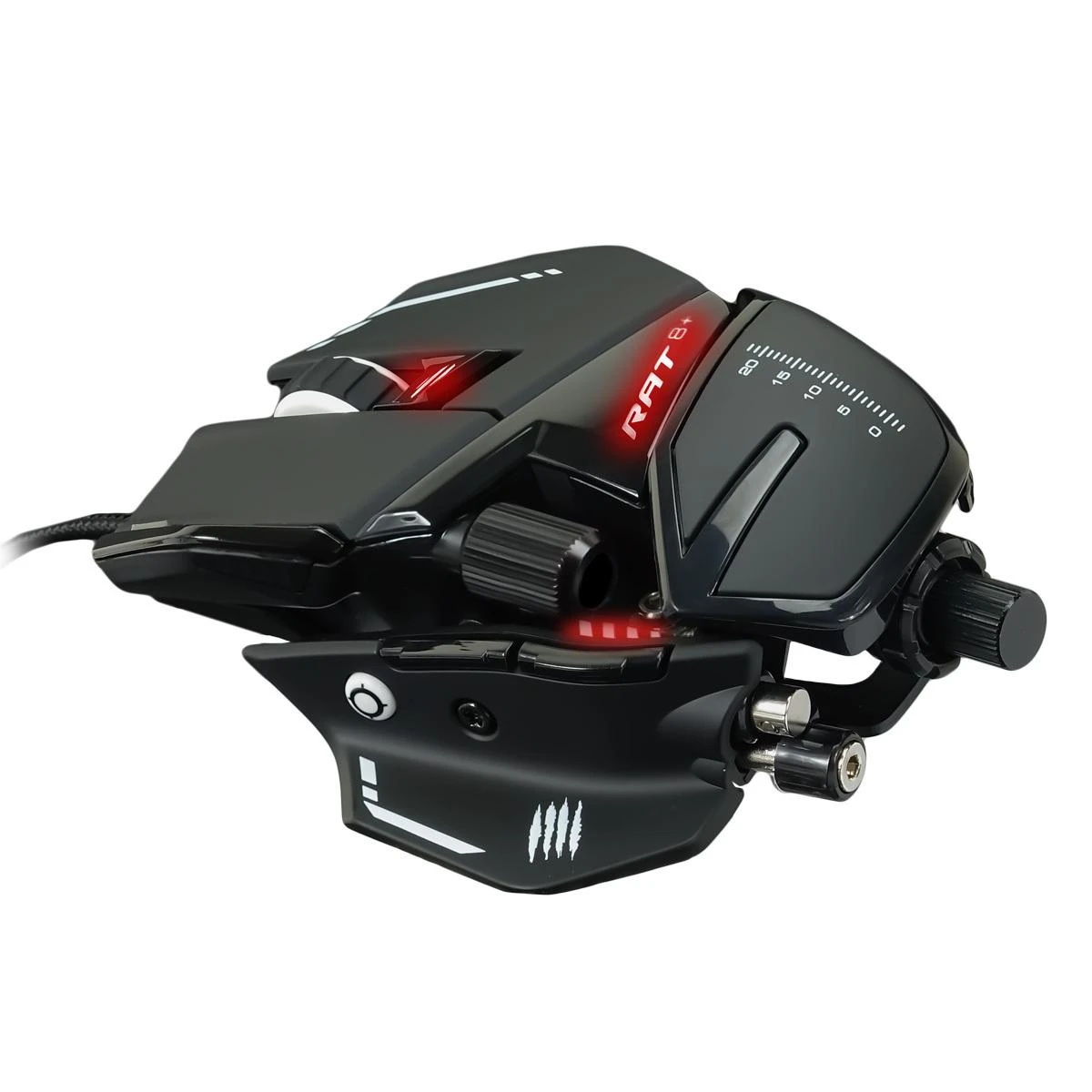 Žaidimų pelė  Mad Catz R.A.T. 8+, juoda aprašymas - Prekės nuotrauka