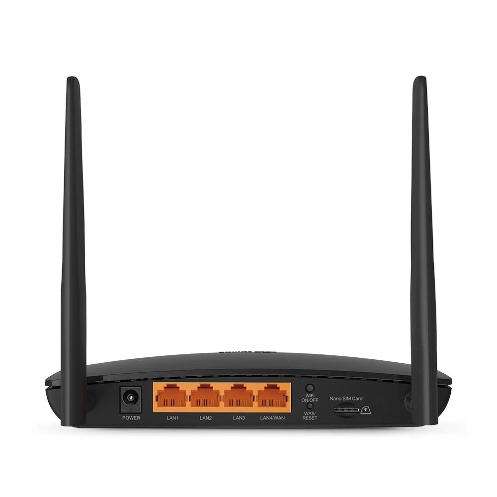 TP-LINK TL-MR6400 V4 belaidis maršrutizatorius Viena juosta (2,4 GHz) Greitas eternetas 3G 4G Juoda