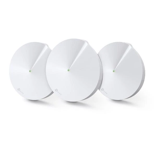 TP-LINK Mesh WiFi sistema Deco M9 Plus (3 pakuotės) 802.11ac 867 Mbit/s 10/100/1000 Mbit/s Ethernet LAN (RJ-45) jungtys 2 Mesh Support Taip MU-MiMO Taip Nėra mobiliojo plačiajuosčio ryšio Antenos tipas 8 x Vidinės antenos 1