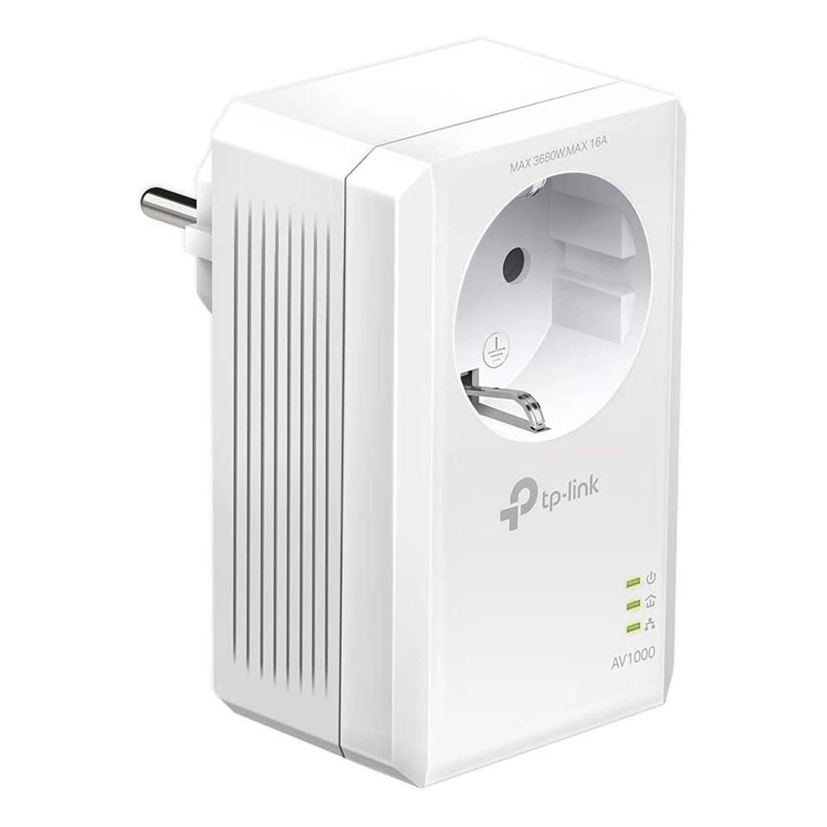 TP-LINK | AV1000 Gigabit Passthrough Powerline Adapteris | TL-PA7017P | 1000 Mbit/s | Ethernet LAN (RJ-45) jungtys 1 | Nėra „Wi-Fi“ | Papildomas lizdas