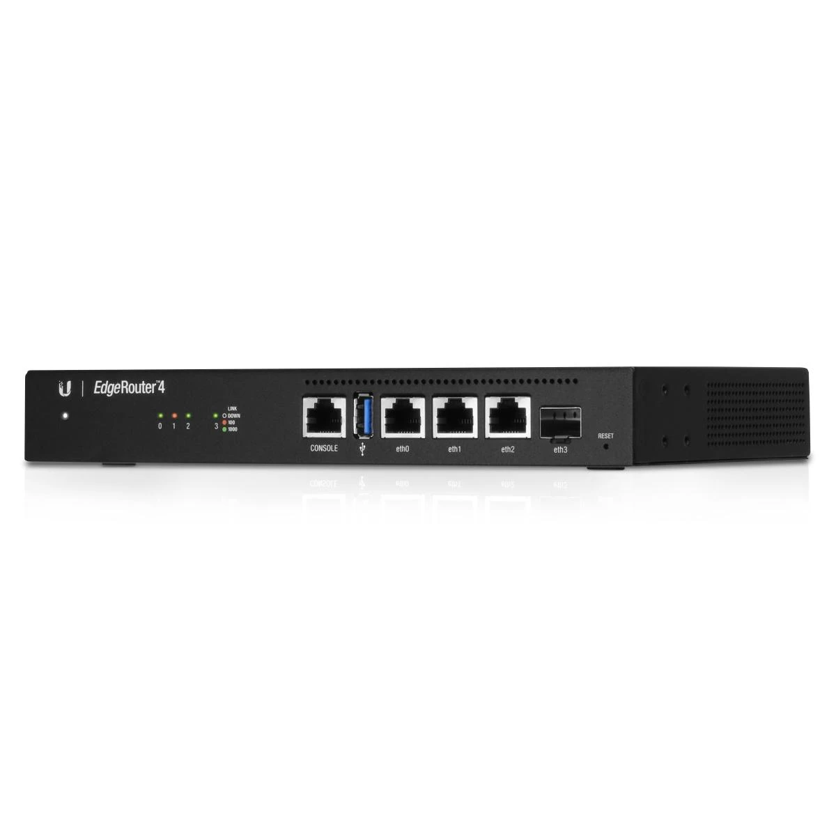 „Ubiquiti EdgeRouter ER-4“ Ethernet (RJ-45) maršrutizatorius, 4 branduolių MIPS64 | EdgeRouter ER-4 | Nėra „Wi-Fi“ | 10/100/1000 Mbit/s | Ethernet LAN (RJ-45) jungtys 4 | Palaikomas tinklelis | MU-MiMO Ne | Nėra mobiliojo plačiajuosčio ryšio | 1x USB 3.0