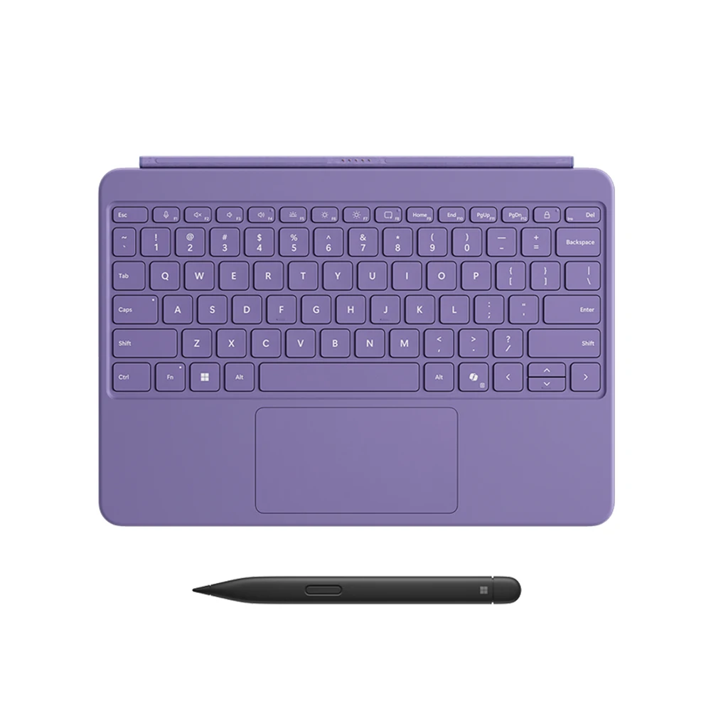 „Microsoft Surface Pro 12“ klaviatūra su plonu rašikliu, violetinė