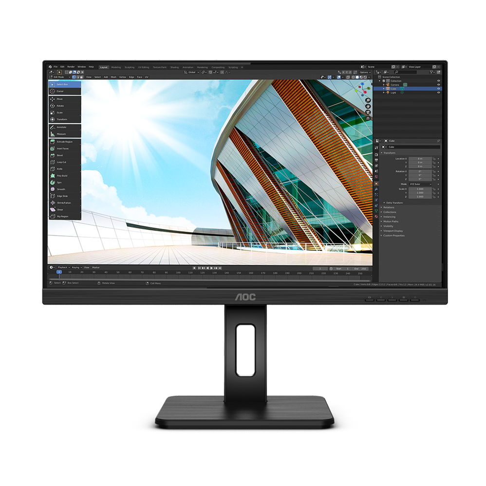 AOC 24P2Q 23,8 colio Full HD monitorius VGA DVI HDMI