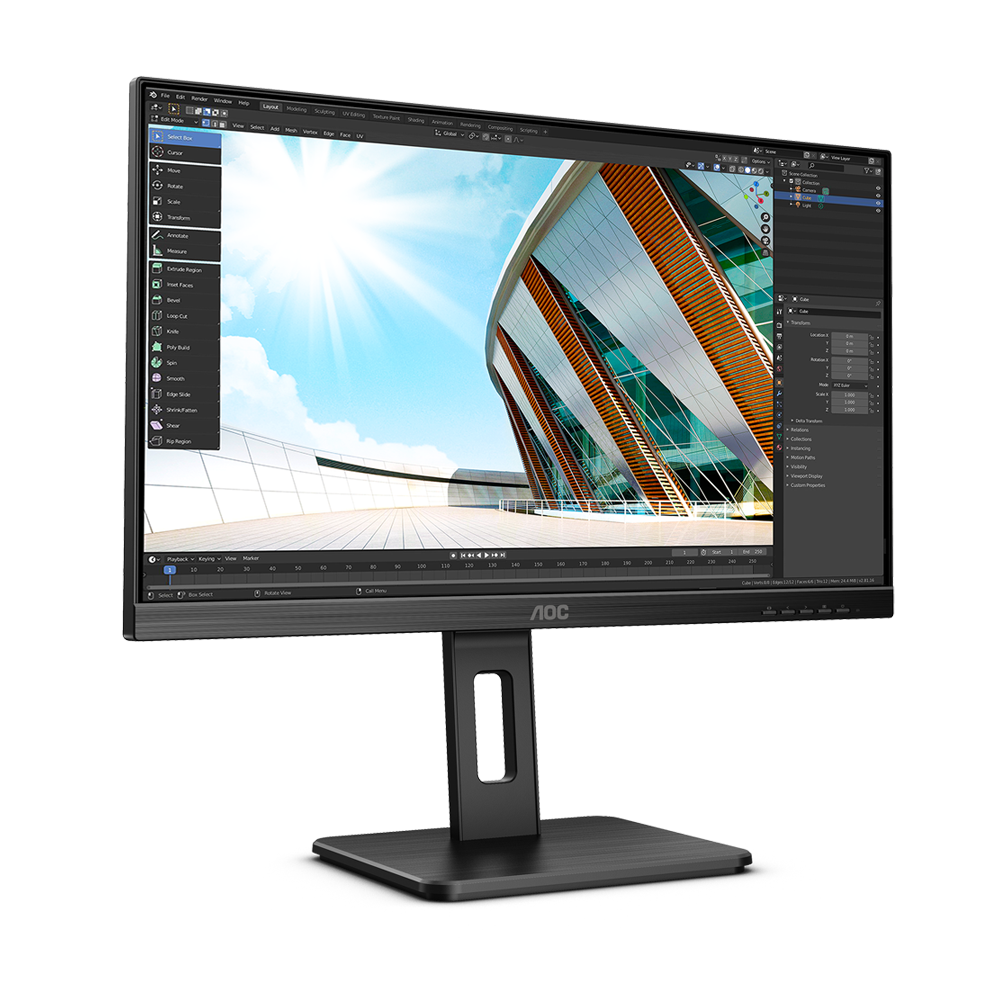 AOC 24P2Q 23,8 colio Full HD monitorius VGA DVI HDMI