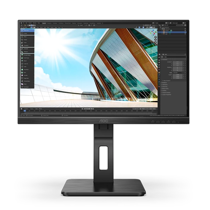 Monitorius AOC Q24P2Q LED ekranas 60,5 cm (23.8") 2560 x 1440 pikseliai Quad HD Juoda