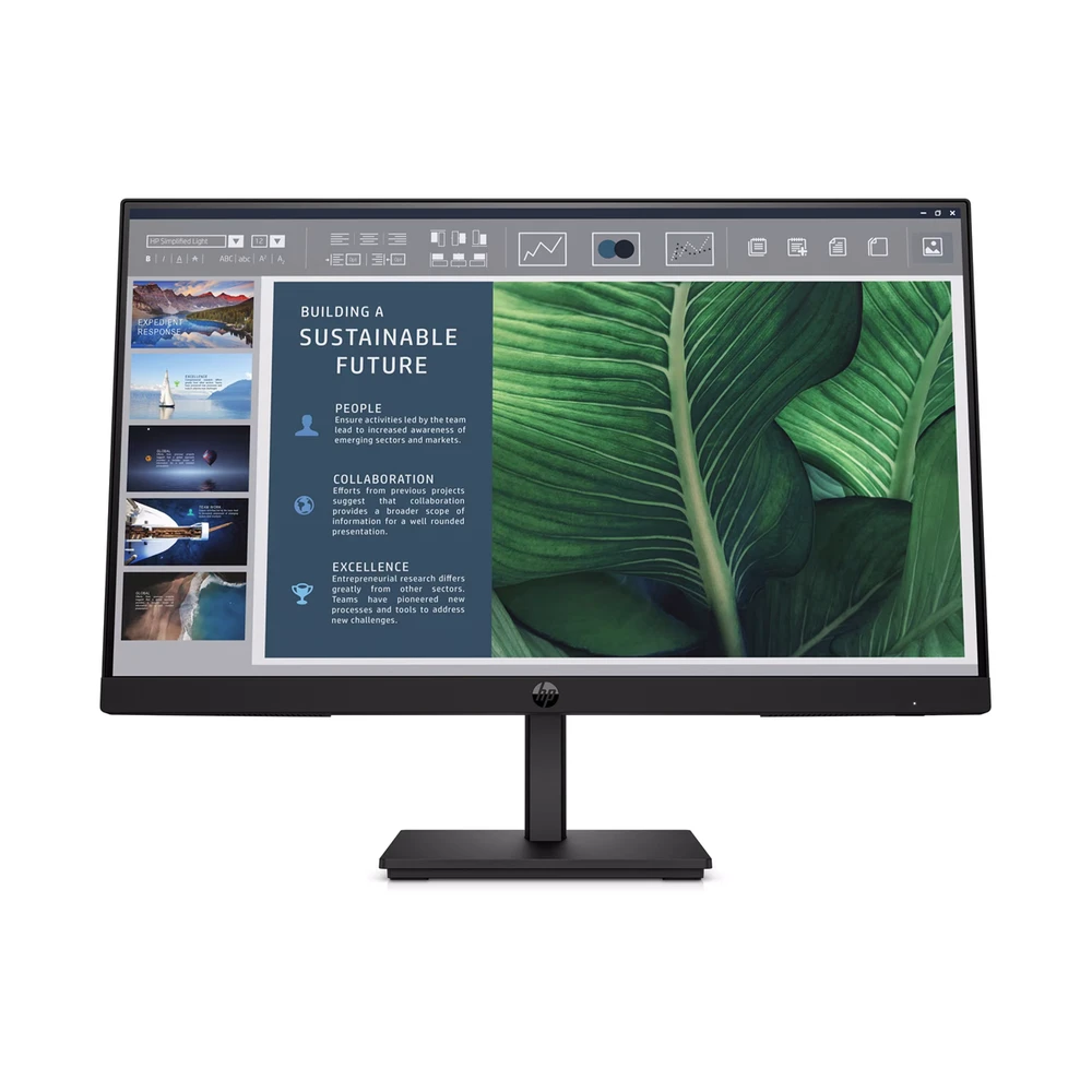 HP 322pf Series 3 Pro FHD monitorius - 21.5" 1920x1080 FHD 250-nit 100Hz AG, IPS, HDMI/VGA/DisplayPort, pakreipiamas, 3 metimai (pakeičia P22)