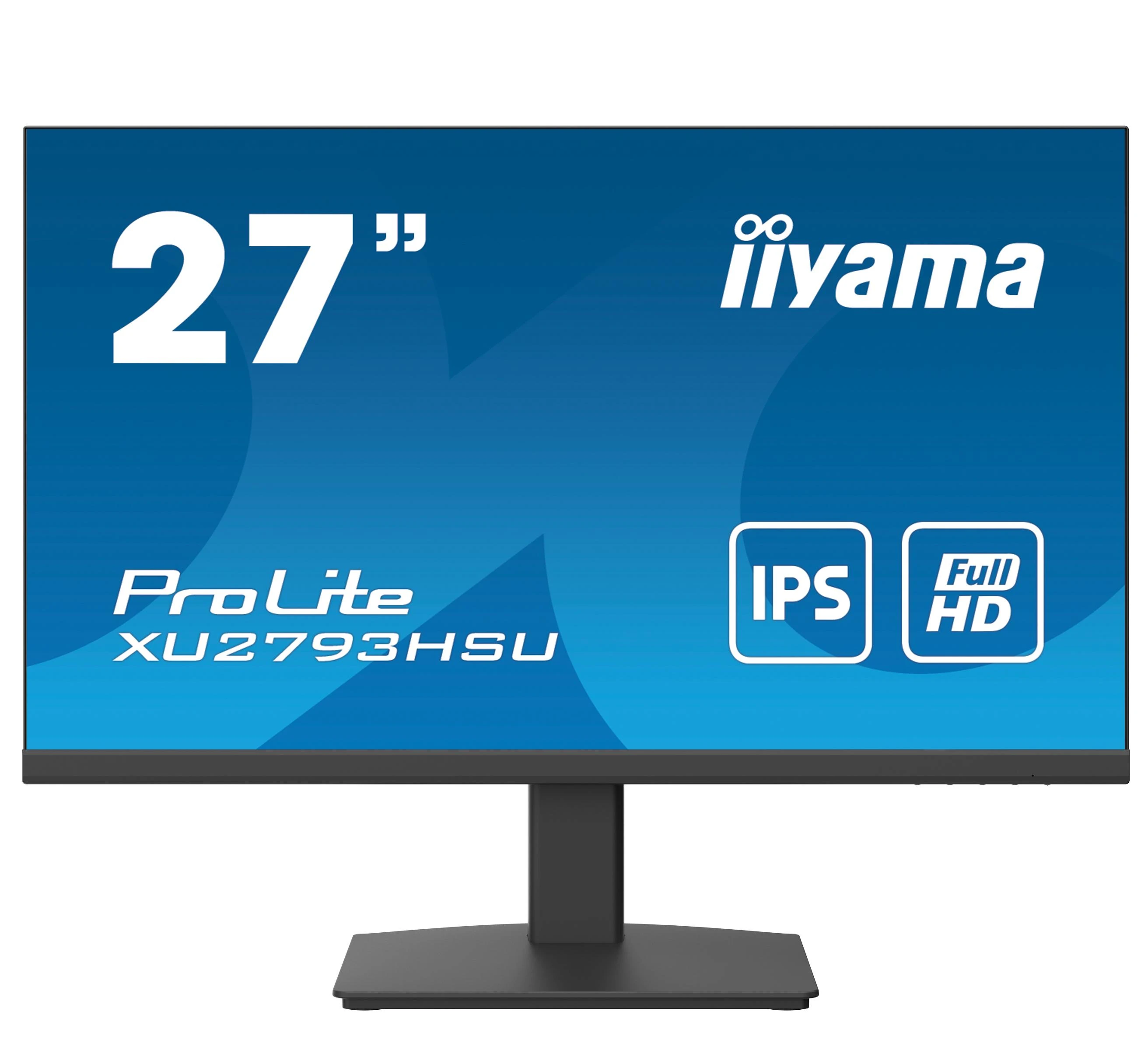 Iiyama ProLite XU2793HSU-B4 - LED monitorius - 27" - 1920 x 1080 Full HD (1080p) @ 75 Hz - IPS - 300 cd / m² - 1000:1 - 4 ms - HDMI, VGA, DisplayPort - garsiakalbiai - matinis juodas