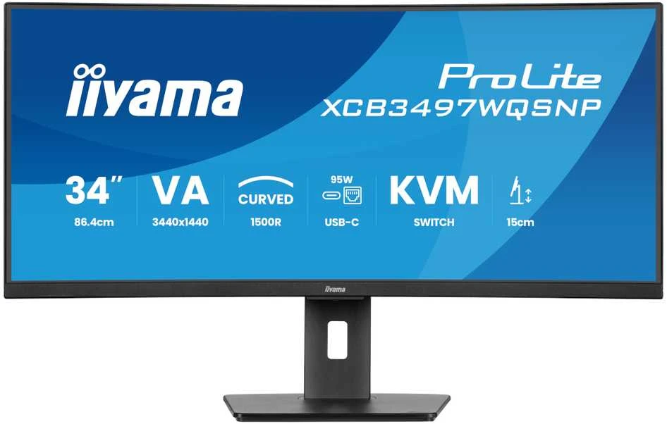 Monitorius iiyama ProLite XCB3497WQSNPH-B1 - 120Hz | UWQHD | 34'' | VA | 0.4ms
