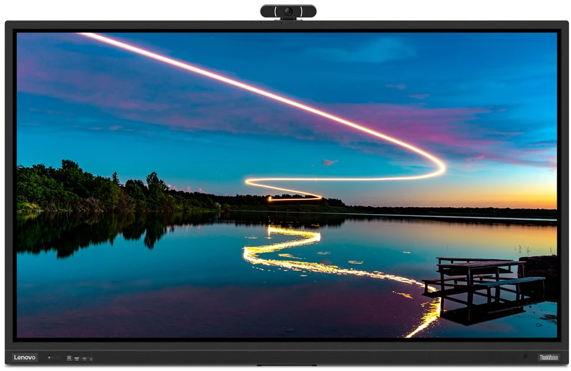 Monitorius Lenovo ThinkVision T86 - LED-Monitorius - 218.4 cm (86") - stacionarus - Jutiklinis ekranas - 3840 x 2160 4K @ 60 Hz - VA - 400 cd/m2 - 4000:1 - HDR10 - 6.5 ms - 4xHDMI, VGA, DisplayPort, 2xUSB-C, RCA (composite) - głośniki - Raven Juodas