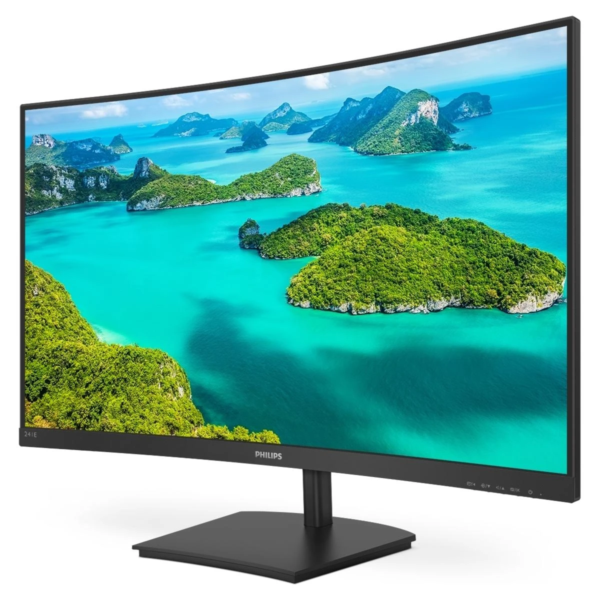 Monitorius Philips 241E1SC/00 23.6", Juodos spalvos