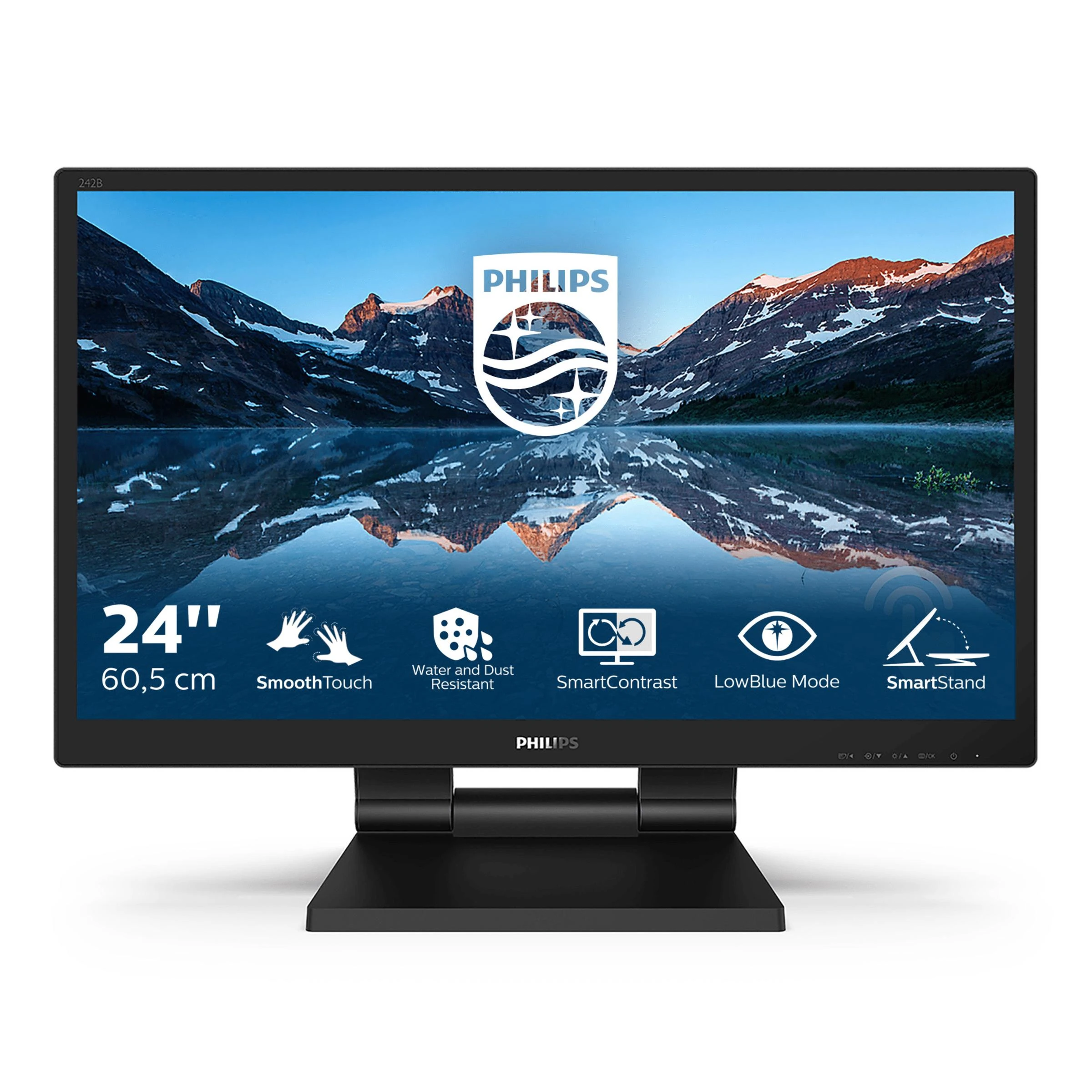 Monitorius Philips 242B9T/00 23.8", Juodos spalvos