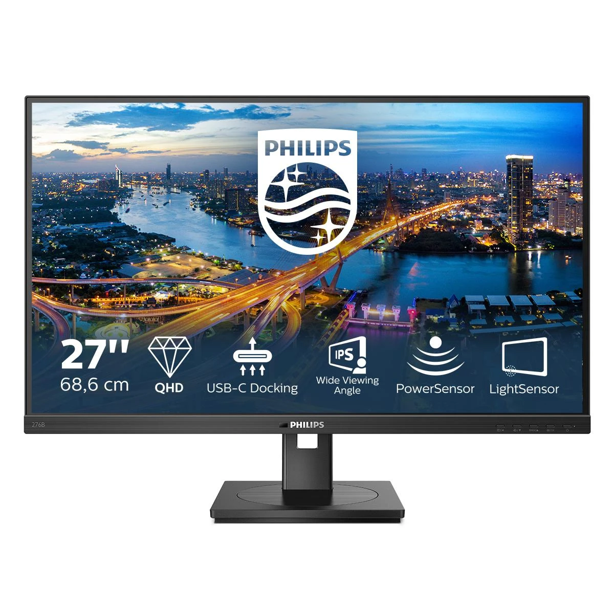 Monitorius PHILIPS 276B1/00 27", Juodos spalvos