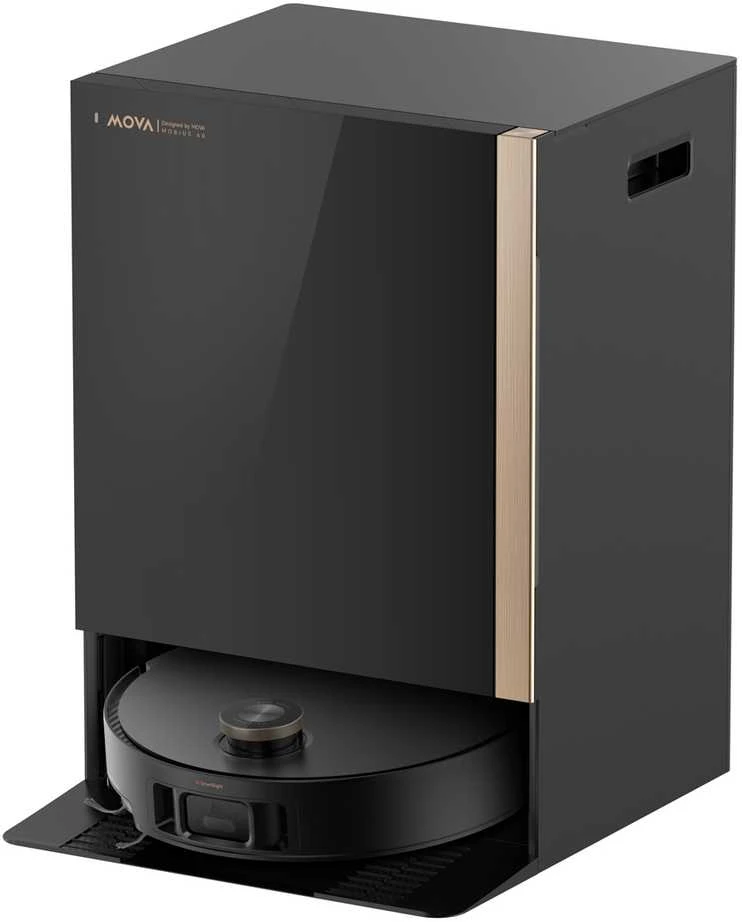MOVA robotas dulkių siurblys | MOBIUS 60 | Drėgnas ir sausas valymas | 6400 mAh | Dulkių talpa 3,2 l | 30000 Pa | Juodas