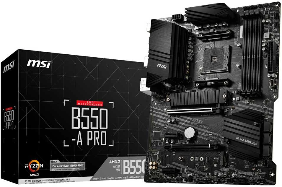 Pagrindinė plokštė MSI B550-A PRO, AM4, DDR4