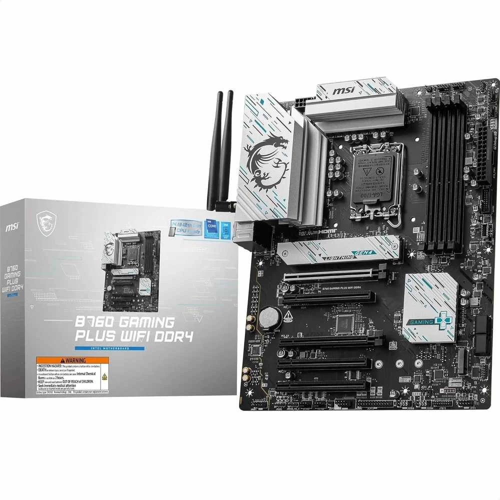 MSI B760 GAMING PLUS WIFI DDR4 | Procesorių šeima Intel | Procesoriaus lizdas LGA1700 | DDR4 | Palaikomos standžiojo disko sąsajos SATA, M.2 | SATA jungčių skaičius 4