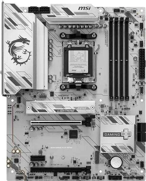 MSI B850 Gaming Plus WIFI6E pagrindinė plokštė, lizdas AM5