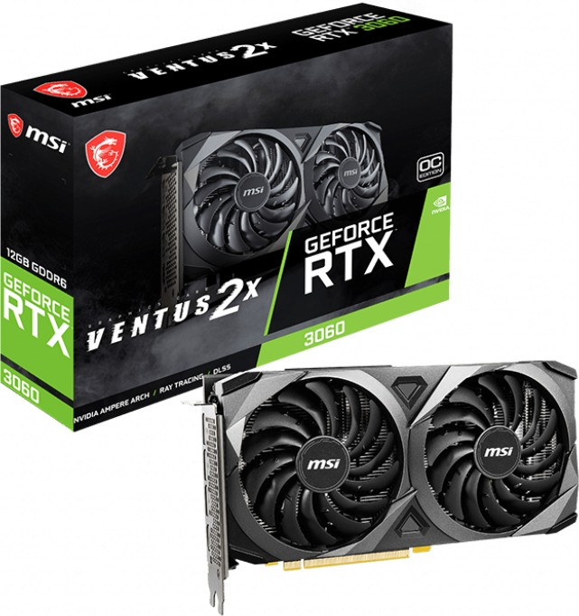 Vaizdo plokštė MSI GeForce RTX 3060 VENTUS 2X 12G OC - 3x DisplayPort/1x HDMI