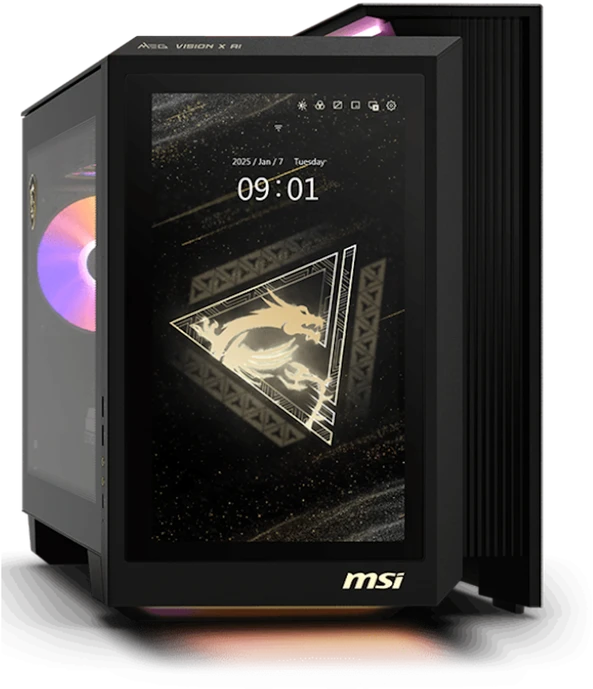 MSI MEG Vision X AI 2NVV7-009AT stacionarus kompiuteris su Intel Core 7 ULTRA 7 265K procesoriumi, 32 GB DDR5 RAM, 1 TB M.2 SSD, GeForce RTX 5080 (16 GB GDDR6X) vaizdo plokšte, Windows 11 Home