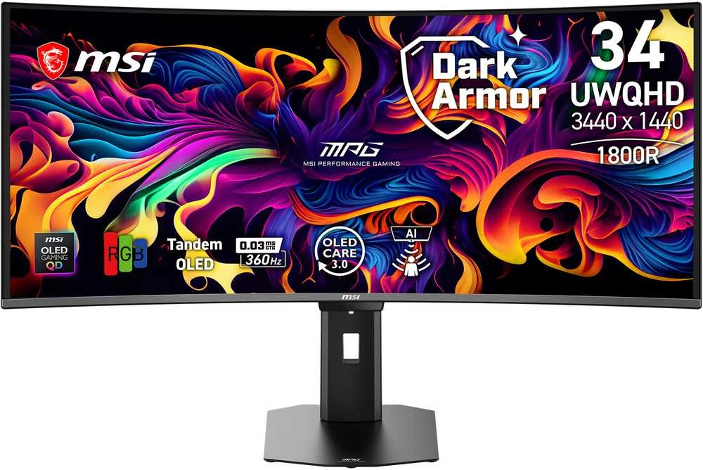MSI MPG 341CQRDE QD-OLED X36 Gaming Monitorius - 360Hz, 0,03ms GtG