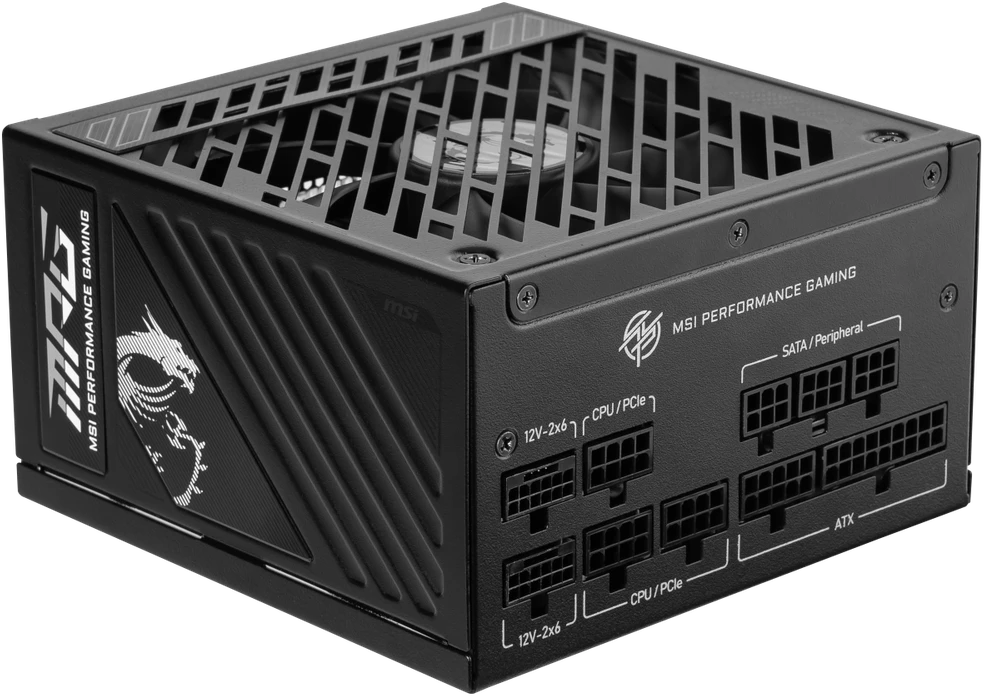 MSI MPG A1000GS 1000W PCIE5 80+ Gold maitinimo šaltinis (306-7ZPFX11-CE0)